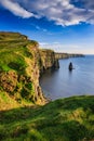 Beautiful scenery of the Cliffs of Moher in County Clare, Ireland Royalty Free Stock Photo