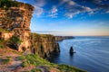 Beautiful scenery of the Cliffs of Moher in County Clare, Ireland Royalty Free Stock Photo