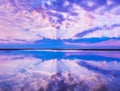 Beautiful scenery with colorful sky, beautiful water reflectioncloud, clouds and sunbeams.Artistic picture. Beauty world Royalty Free Stock Photo