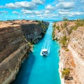 Beautiful scenery of the Corinth Canal