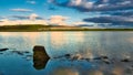 Beautiful scenery of evening landscape at Silverstrand, Galway, Ireland Royalty Free Stock Photo