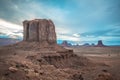 Beautiful scenery of the famous Monument Valley in Utah, USA under a cloudy sky Royalty Free Stock Photo