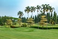 Beautiful scenery at the golf course in Sentul, Bogor, West Java. Royalty Free Stock Photo
