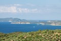 Beautiful scenery of a Greek coast near Methoni Royalty Free Stock Photo