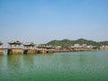 Beautiful scenery of Guangji Bridge the Landmark of Chaozhou City China. Royalty Free Stock Photo