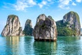 Beautiful Scenery at Halong Bay, Vietnam Royalty Free Stock Photo