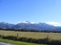 Beautiful scenery of high rocky mountains on South Island, New Zealand Royalty Free Stock Photo