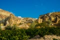 Home-rocks and mushrooms of the mountain, fairy chimney. Pasabag Vadisi, Cappadocia, Anatolia, Turkey