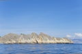 Beautiful huge cliff under blue sky