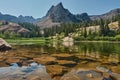 Beautiful scenery of the Lake Blanche surrounded by Wasatch Mountains near Salt Lake City, Utah, USA Royalty Free Stock Photo