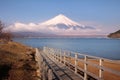 Mountain Fuji on the lake Yamanakako Royalty Free Stock Photo
