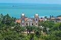 Beautiful scenery panoramic view church Igreja Nossa Senhora do Carmo in olinda near recife Pernambuco state brazil Royalty Free Stock Photo