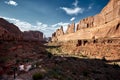 Beautiful scenery of the Park Avenue Trailhead in Arches National Park, Utah - USA