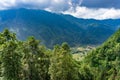 Beautiful scenery, popular tourist trekking destination. Rice field terraces. Mountain view in the clouds. Royalty Free Stock Photo