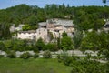 Beautiful scenery of run-down farmhouses cling to a hill in Provence Royalty Free Stock Photo