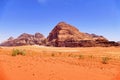 Scenic Landscape Rocky Mountain in Wadi Rum Desert, Jordan