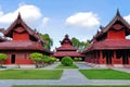 Ancient Traditional Burmese Style Residence of the Royal Consort in the Royal Palace of Mandalay, Myanmar in Summer