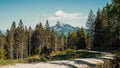 Beautiful scenery of the Schafberg mountain in Salzkammergut, Austria, in sunny weather Royalty Free Stock Photo