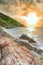 Beautiful scenery seascale in sunset time ,Thailand Royalty Free Stock Photo