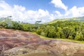 Beautiful scenery of Seven Colored Earth, Chamarel, Mauritius Royalty Free Stock Photo