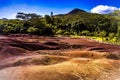 Beautiful scenery of Seven colored earth in Mauritius Royalty Free Stock Photo
