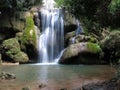 The beautiful scenery of a small waterfall in Phu Pha Man National Park, Khon Kaen, Thailand