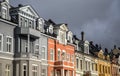 A beautiful scenery on the streets of Bergen, Norway. Royalty Free Stock Photo