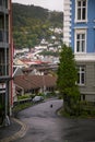 A beautiful scenery on the streets of Bergen, Norway.