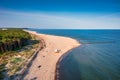 Beautiful scenery of the summer beach at Baltic Sea in Rowy, Poland