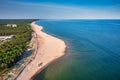 Beautiful scenery of the summer beach at Baltic Sea in Rowy, Poland