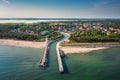 Beautiful scenery of the summer beach at Baltic Sea in Rowy, Poland