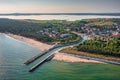 Beautiful scenery of the summer beach at Baltic Sea in Rowy, Poland