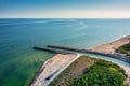 Beautiful scenery of the summer beach at Baltic Sea in Rowy, Poland