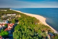 Beautiful scenery of the summer beach at Baltic Sea in Rowy, Poland