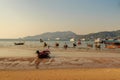 Beautiful scenery view of Patong beach in blue sky daylight and