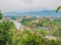 Beautiful scenery view on Tham Chang cave Vangvieng City Laos.