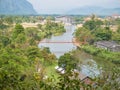Beautiful scenery view on Tham Chang cave Vangvieng City Laos.