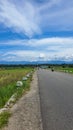 beautiful scenery on village streets in west sumatra Royalty Free Stock Photo