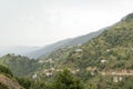 A beautiful scenery of a village and terraced fields