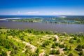 Beautiful scenery of the Vistula estuary into the Baltic Sea in Sobieszewo. Poland
