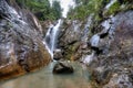 Beautiful scenery of waterfall at Gunung Pulai, Johor, Malaysia