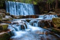 Beautiful scenery of the Wild Waterfall on the lomnica river, Karpacz