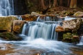 Wild Waterfall on the lomnica river, Karpacz. Poland Royalty Free Stock Photo