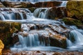 Beautiful scenery of the Wild Waterfall on the lomnica river, Karpacz. Poland