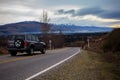 Beautiful scenic of country road in south island new zealand Royalty Free Stock Photo