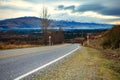 Beautiful scenic of country road in south island new zealand Royalty Free Stock Photo