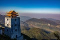 Beautiful scenic of fansipan peak highest mountain of indochina