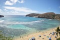 Beautiful Hanauma Bay Beach Overlook In Oahu Hawaii Royalty Free Stock Photo