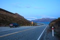 Beautiful scenic of lake hawea in south island new zealand once Royalty Free Stock Photo