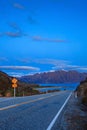 Beautiful scenic of lake hawea in south island new zealand once Royalty Free Stock Photo